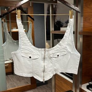WEWOREWHAT Denim Corset Tank